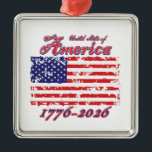 Ornamento De Metal America 250<br><div class="desc">Happy Birthday America
250th Liberty Bell</div>