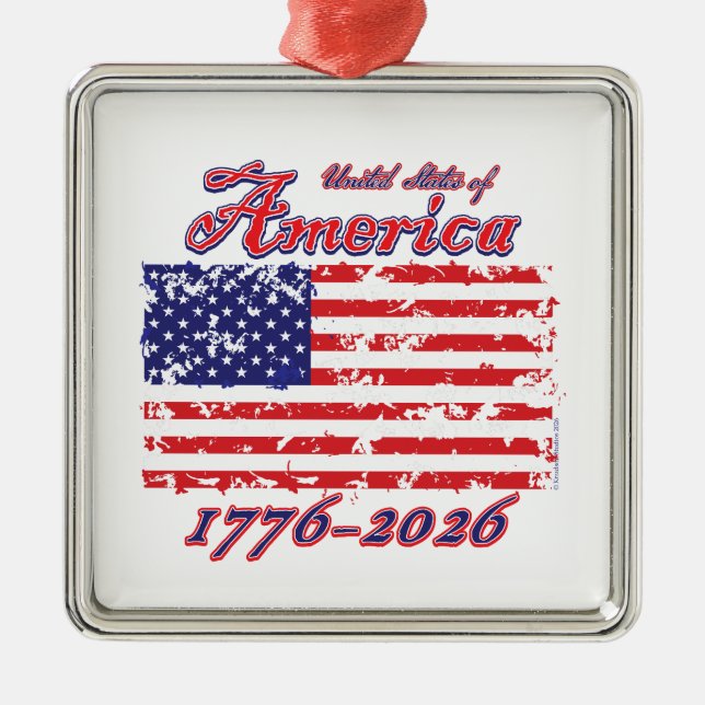 Ornamento De Metal America 250 (Frente)