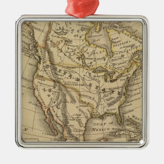 Ornamento De Metal America do Norte 10 (Frente)
