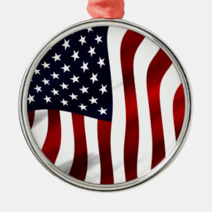 Ornamento De Metal American Flag Patriotic Independence Day