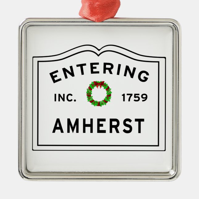 Ornamento De Metal Amherst, MÃE Holiday Wreath Metal Ornament (Frente)