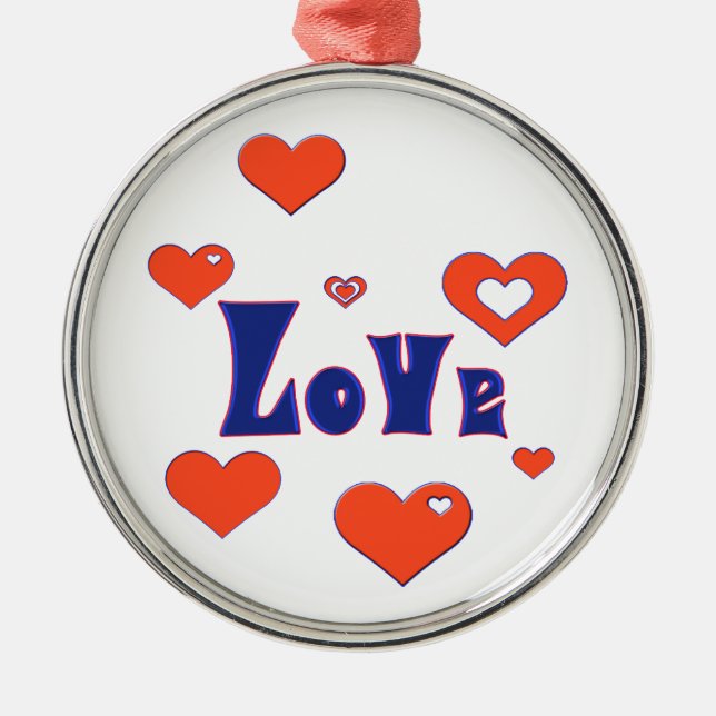 Ornamento De Metal Amor (Frente)