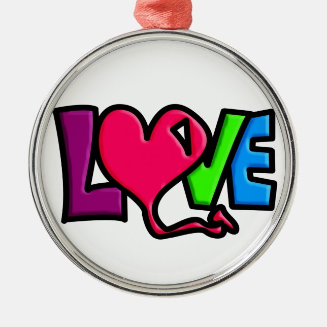 Ornamento De Metal Amor (Frente)