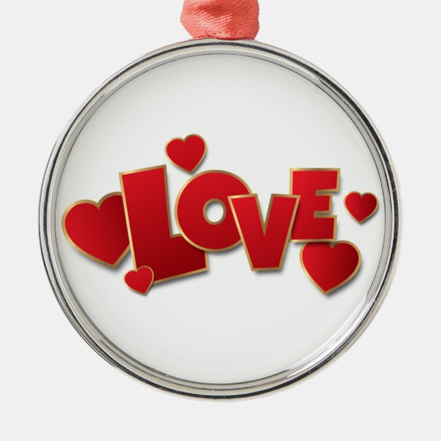 Ornamento De Metal Amor (Frente)