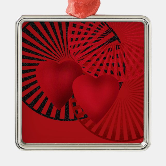 Ornamento De Metal Amor, Casamento (Frente)