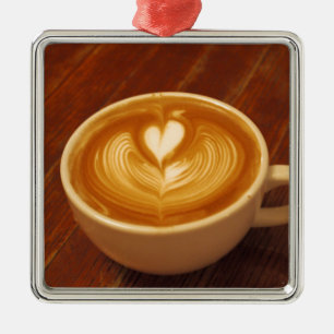 Ornamento De Metal Amor Com Café De Arte Latina