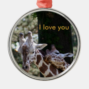 Ornamento De Metal Amor do girafa