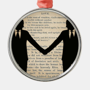 Ornamento De Metal Amor do vintage & casamento Longfellow Wedding