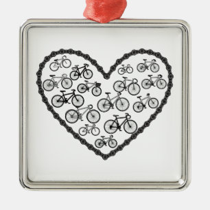 Ornamento De Metal Amor por Bicicletas