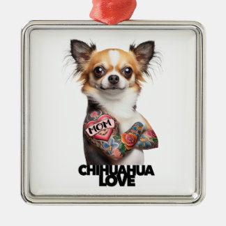 Ornamento De Metal amor por CHIHUAHUA tatuadora mãe tat tinta cachorr