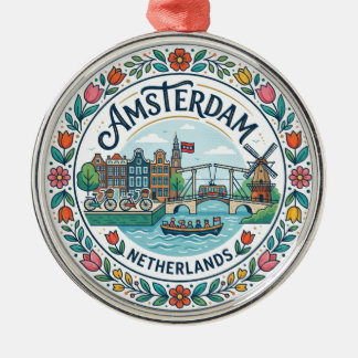 Ornamento De Metal Amsterdã Países Baixos