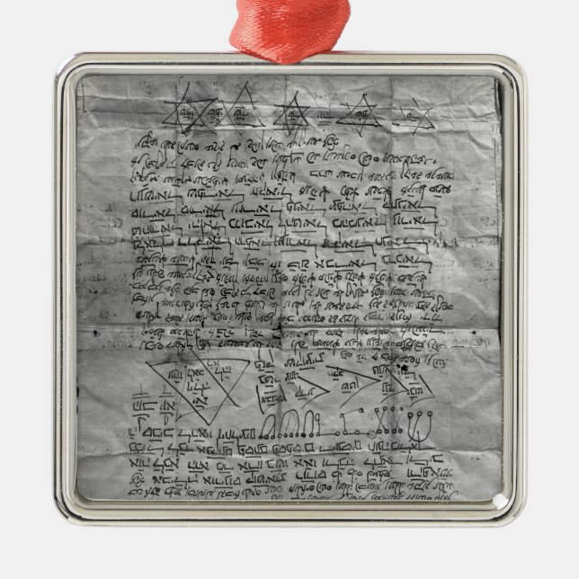 Ornamento De Metal Amuleto cabalístico (Frente)