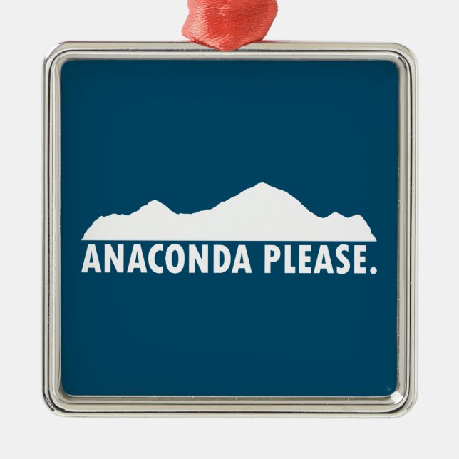 Ornamento De Metal Anaconda Montana, por favor (Frente)