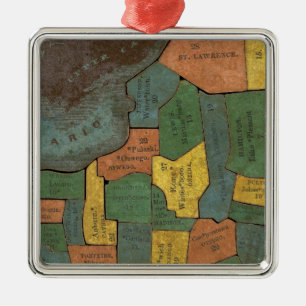 Ornamento De Metal Análise geográfica do estado de New York