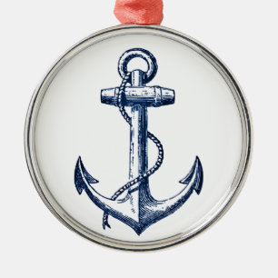 Ornamento De Metal Âncora dos azuis marinhos