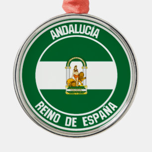 Ornamento De Metal Andalucía Round Emblem