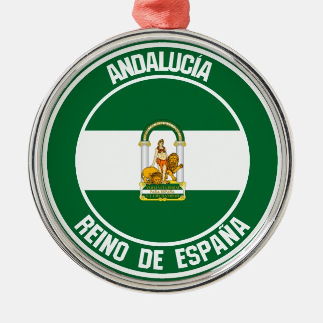 Ornamento De Metal Andalucía Round Emblem (Frente)