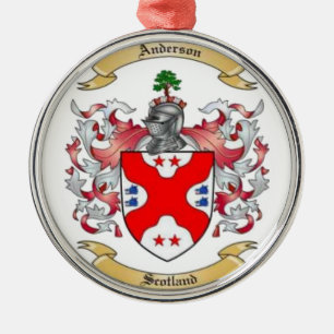 Ornamento De Metal Anderson Family Crest*
