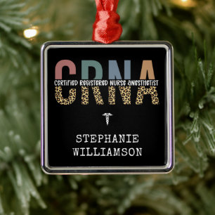 Ornamento De Metal Anestesista de Enfermeira Registrada Certificada C