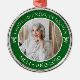 Ornamento De Metal Angel in Heaven Mãe Memorial Photo