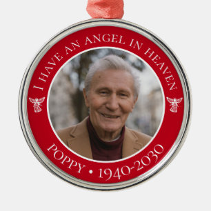 Ornamento De Metal Angel in Heaven Poppy Memorial Photo
