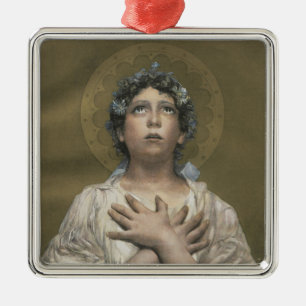 Ornamento De Metal Angel Natal