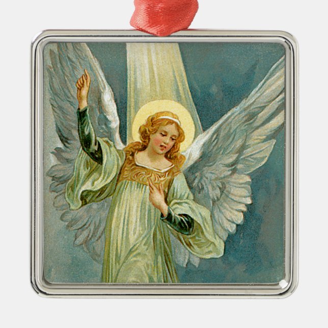 Ornamento De Metal Angel Natal (Frente)