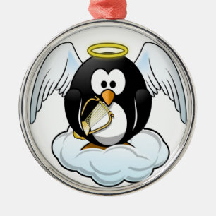 ORNAMENTO DE METAL ANGEL PENGUIN