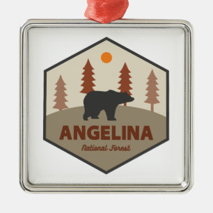 Ornamento De Metal Angelina National Forest Texas Bear