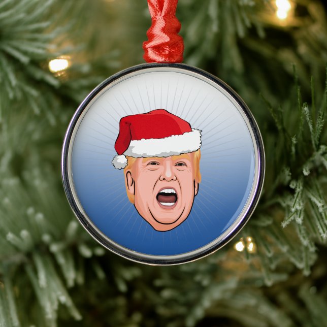 Ornamento De Metal Angry Donald Trump Christmas (Árvore)