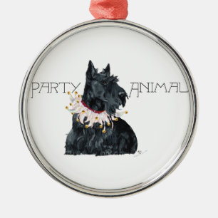 Ornamento De Metal Animal de Festa Scottish Terrier