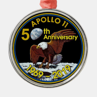 Ornamento De Metal Aniversário de Apollo 11 50th