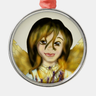 Ornamento De Metal Anjo de Chanukah