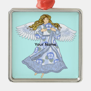 Ornamento De Metal Anjo Pensamento