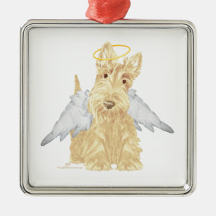 Ornamento De Metal Anjo Wheaten Scottie
