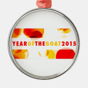 Ornamento De Metal ano da cabra 2015 (bokeh)