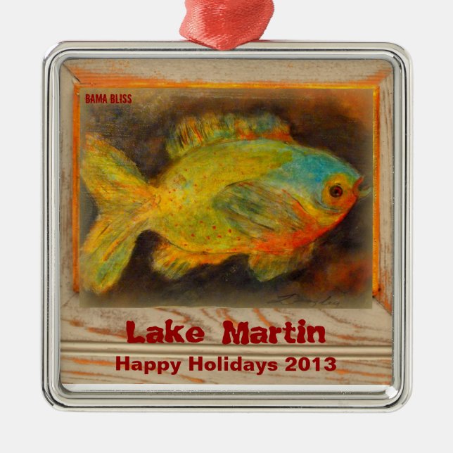 Ornamento De Metal ANOS PASSADOS ** 2013 ** lago Martin ornament " (Frente)