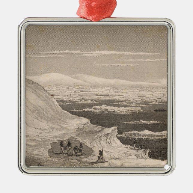 Ornamento De Metal Antártica 2 (Frente)