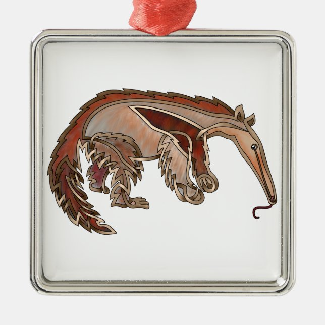 Ornamento De Metal Anteater (Frente)