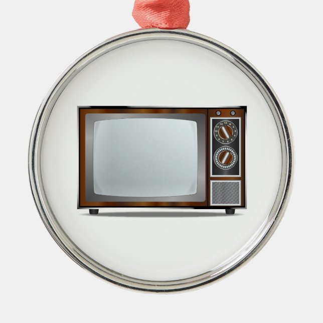 Ornamento De Metal Antigo aparelho de televisão (Frente)