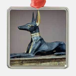 Ornamento De Metal Anubis, deus egípcio do morto de uma caixa
