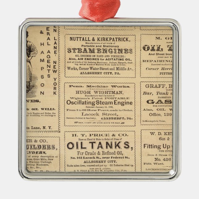 Ornamento De Metal Anúncios (Frente)