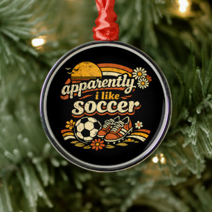 Ornamento De Metal Aparentemente Eu Gosto de Futebol