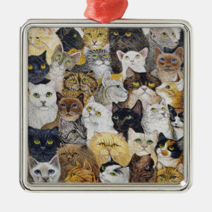 Ornamento De Metal Apenas a suiça do gato