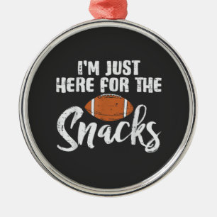 Ornamento De Metal Apenas Aqui pelos Snacks Futebol Americano Engraça