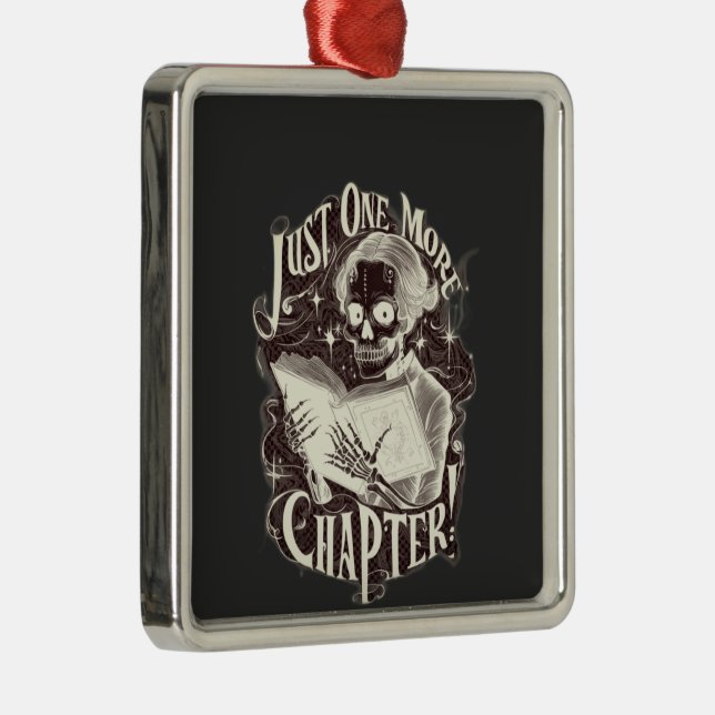 Ornamento De Metal Apenas Mais Um Capítulo Skeleton Reader Engraçado (Direito )