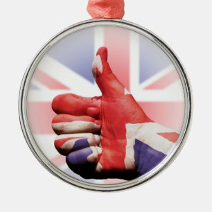 Ornamento De Metal Apertem os polegares!