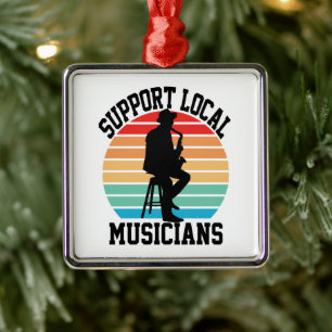 Ornamento De Metal Apoie Músicos Locais Para Amantes de Música