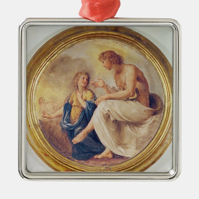 Ornamento De Metal Apollo e Phaethon, c.1634 (fresco) (Frente)