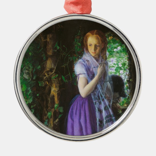 Ornamento De Metal April Love (por Arthur Hughes) (Frente)
